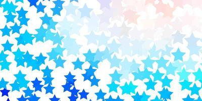 patrón de vector rosa claro, azul con estrellas abstractas. Ilustración decorativa con estrellas en plantilla abstracta. patrón para anuncios de año nuevo, folletos.