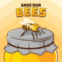 salva nuestras abejas vector