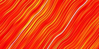 Light Orange vector background with bent lines. Brand new colorful illustration with bent lines. Pattern for ads, commercials.