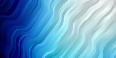 Dark BLUE vector background with curved lines. Colorful illustration with curved lines. Pattern for websites, landing pages.