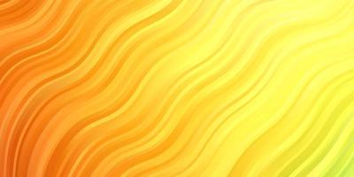 Light Green, Yellow vector pattern with wry lines. Colorful geometric sample with gradient curves. Smart design for your promotions.