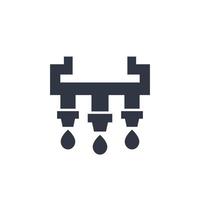 irrigation system, sprinklers icon on white vector