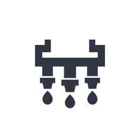 irrigation system, sprinklers icon on white vector