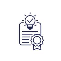 patent line icon on white vector