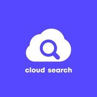 cloud search icon for web and apps vector