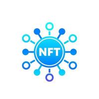 icono nft, token no fungible vector