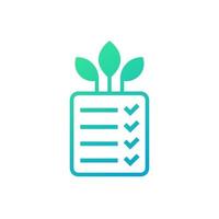 ecology icon with a checklist vector