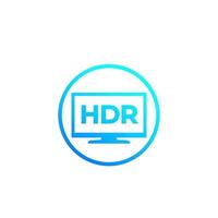 HDR, tv screen vector mark