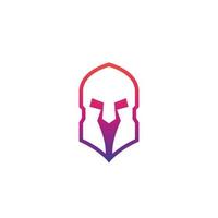 Spartan helmet, vector logo with gradient