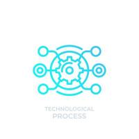 technological process vector linear icon