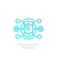 technological process vector linear icon