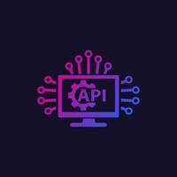 API and software integration, vector icon