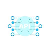 API, software integration, vector graphic