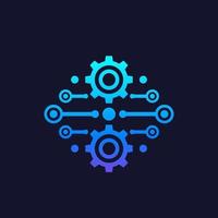 Integration, automation concept vector