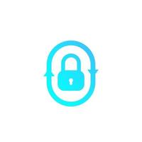 security icon with lock and arrows vector