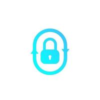 security icon with lock and arrows vector