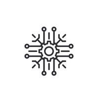 technical process line icon, technology concept vector