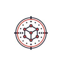 3d scanning system vector icon