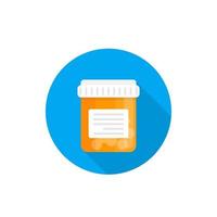 bottle with pills, medicine icon vector