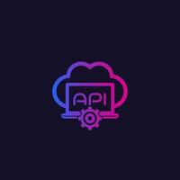 Cloud API icon vector