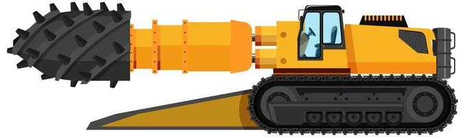 Coal mining roadheader isolated vector