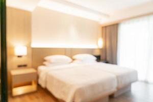 Abstract blur and defocused hotel resort bedroom for background photo