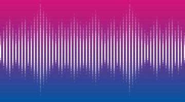 Musical equalizer, sound settings, digital graphics of sound track. Financial schedule, exchange monitoring, currency rate trends. Linear wide horizontal chart bar. Pulse vector isolated illustration.