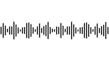 Ilustración de vector de onda de sonido o onda de radio.