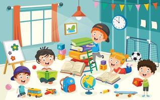 Education Of Little Preschool Children vector