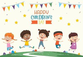 Concept Of Happy Children's Day vector