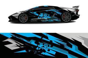 Car wrap graphic racing abstract background for wrap and vinyl sticker vector