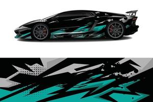 Car wrap graphic racing abstract background for wrap and vinyl sticker vector