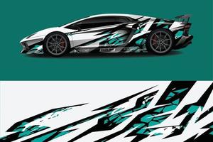 Car wrap graphic racing abstract background for wrap and vinyl sticker vector