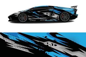 Car wrap graphic racing abstract background for wrap and vinyl sticker vector