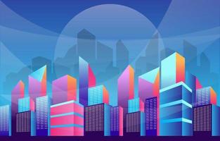 Modern City Skycrapers Background vector