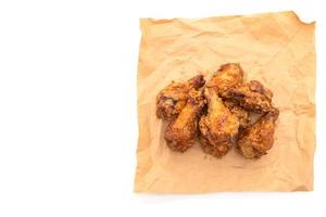 Fried chicken isolated on white background photo