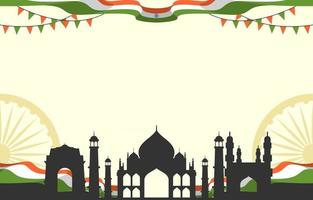 India Independence Day Background Template vector