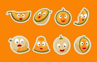 Sticker Pack Melon with Expression