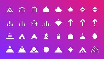 Swipe up top move button icon set. Application and social network scroll arrow pictogram collection for stories design blogger app. Vector flat modern gradient blog story ui interface illustration