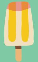 Colorful freehand drawing of a popsicle icecream. vector