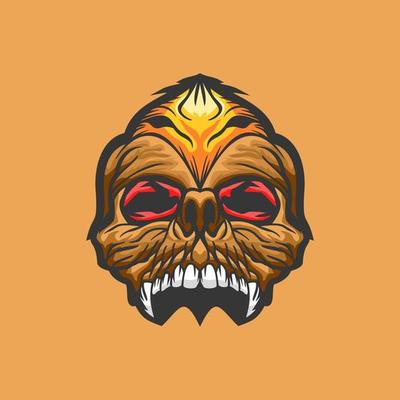 Skull luchador head 4992476 Vector Art at Vecteezy