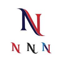 N font NLetter Logo Template vector and design for business