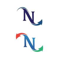 N font NLetter Logo Template vector and design for business