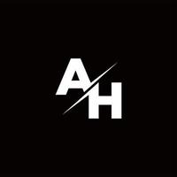 AH Logo Letter Monogram Slash with Modern logo designs template