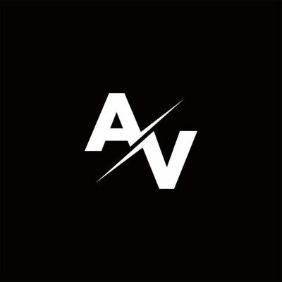 AV Logo Letter Monogram Slash with Modern logo designs template