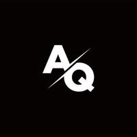 AQ Logo Letter Monogram Slash with Modern logo designs template
