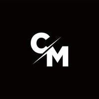 CM Logo Letter Monogram Slash with Modern logo designs template
