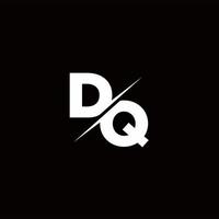 DQ Logo Letter Monogram Slash with Modern logo designs template vector