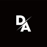 da logo letra monograma slash con plantilla de diseños de logotipos modernos vector