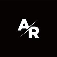 AR Logo Letter Monogram Slash with Modern logo designs template